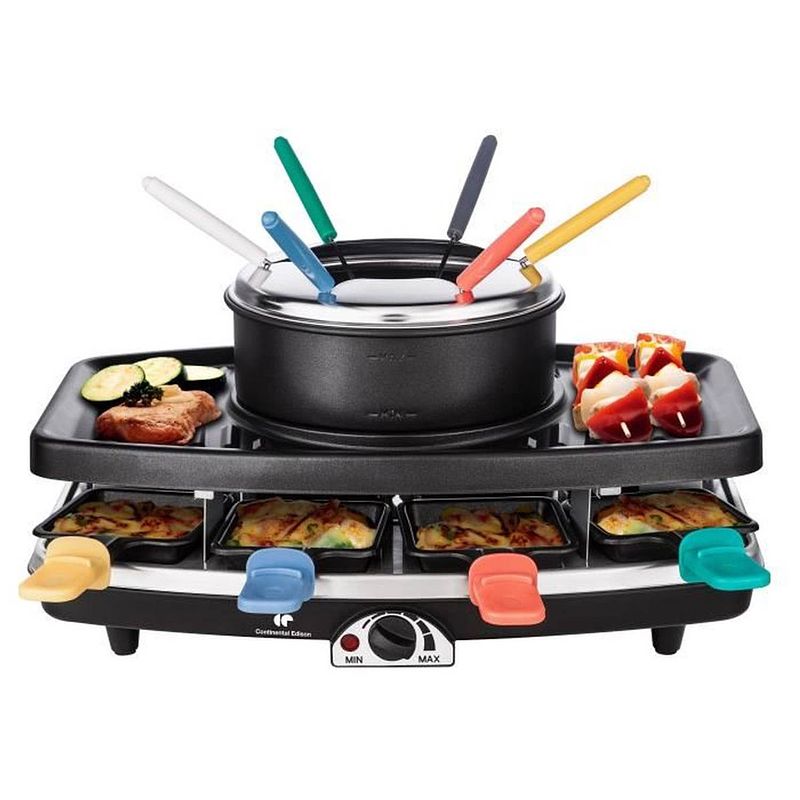 Foto van Continental edison fd12881 raclette en fondue 8 people - black