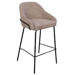Foto van Giga meubel barstoel teddy - bruin - zithoogte 65cm - stoel maxime
