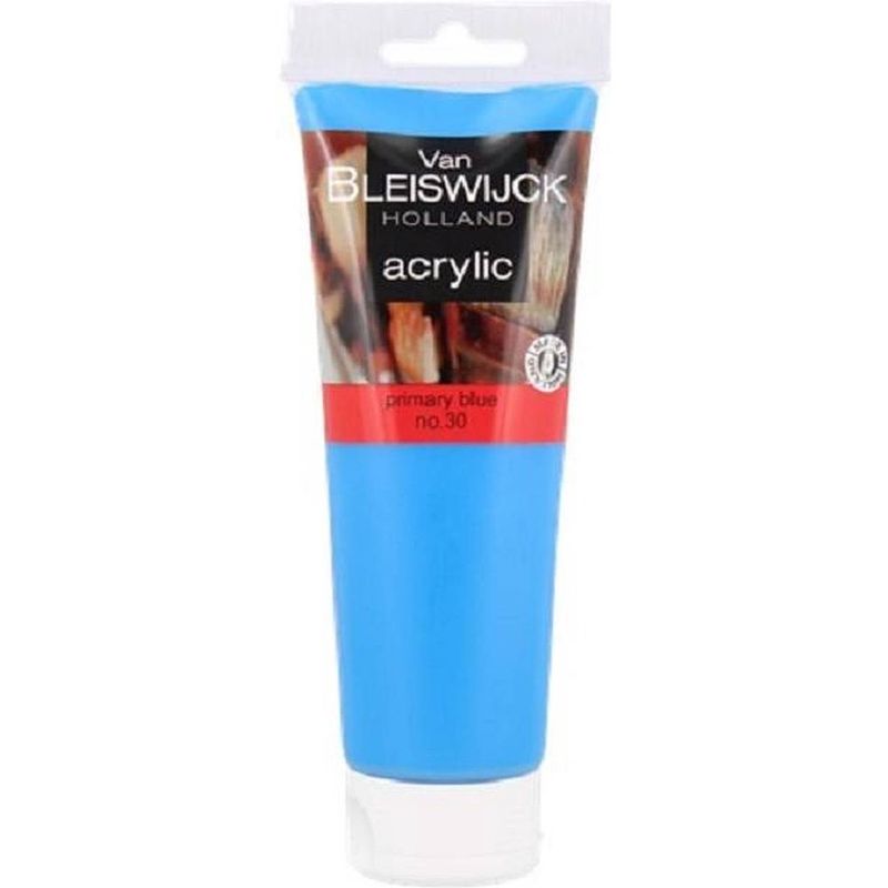 Foto van Acrylverf primair blauw - tube 250 ml