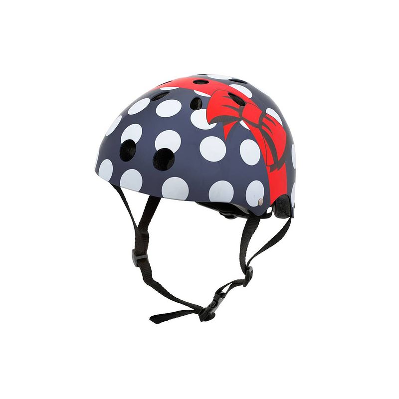 Foto van Mini hornit lids fietshelm voor kinderen - met led achterlicht - polka dot (s)