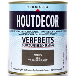 Foto van Hermadix - houtdecor 660 transparant grijs 750 ml