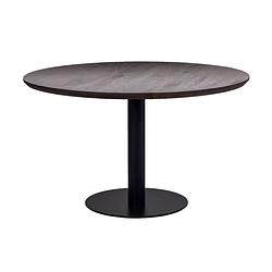 Foto van Giga meubel eettafel rond - bruin - ø130cm - eettafel parijs