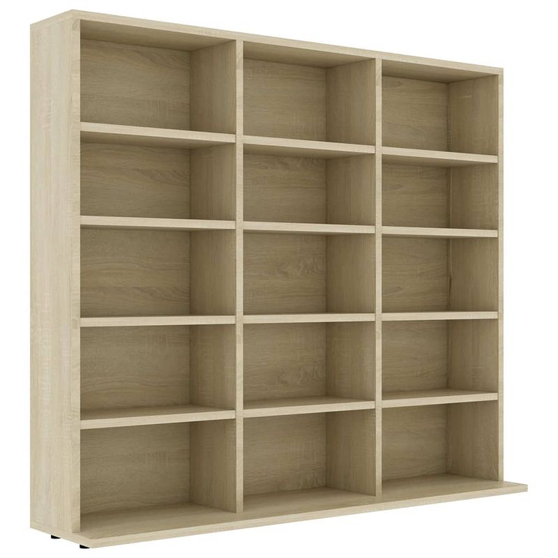 Foto van Vidaxl cd-kast 102x23x89,5 cm spaanplaat sonoma eikenkleurig