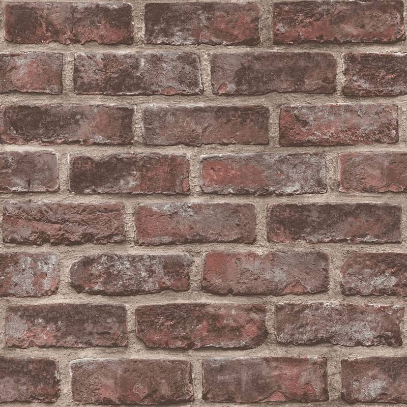 Foto van Dutch wallcoverings behang brick bruin