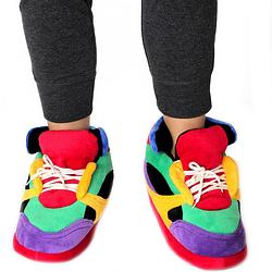Foto van Pantoffels/sloffen clownschoenen/sneakers voor volwassenen m (37-38,5) - sloffen - volwassenen