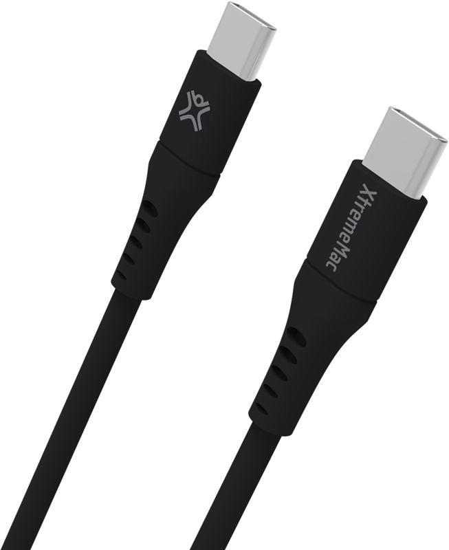 Foto van Xtrememac usb c naar usb c kabel 2,5m kunststof zwart