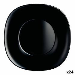 Foto van Diep bord luminarc carine zwart glas (ø 23,5 cm) (24 stuks)