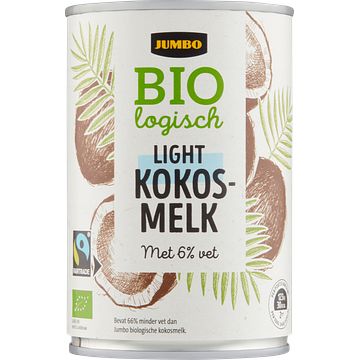 Foto van Jumbo biologische kokosmelk 6% vet 400ml