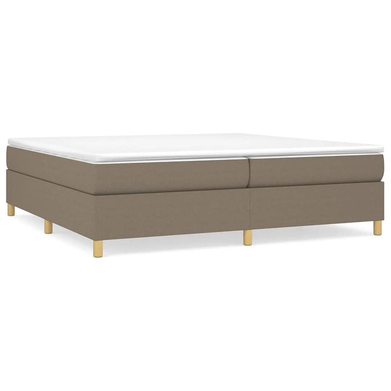 Foto van Vidaxl boxspringframe stof taupe 200x200 cm