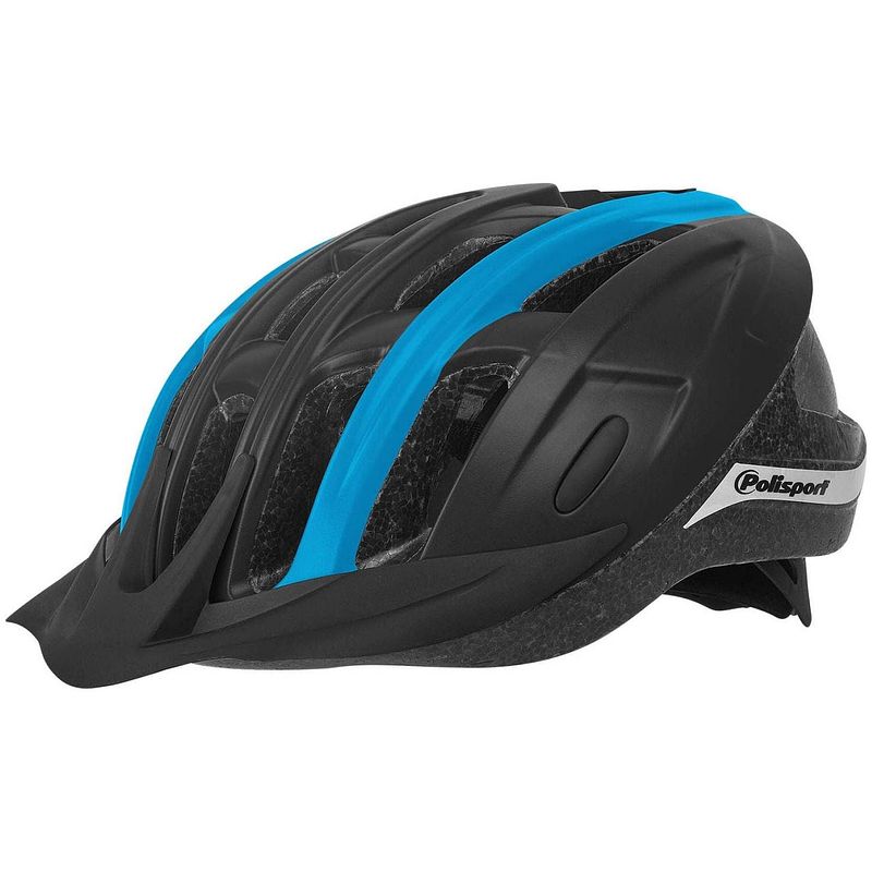 Foto van Fietshelm ride-in zwart/blauw - medium (54-58cm)