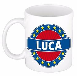 Foto van Luca naam koffie mok / beker 300 ml - namen mokken