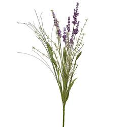 Foto van Lavendel kunstplant - kunststof - lila paars - 4 x 13 x h75 cm - kunstplanten
