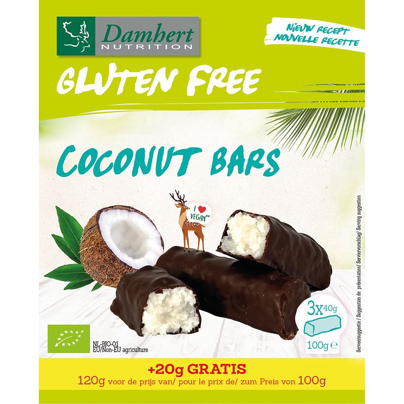 Foto van Damhert lactose free kokosrepen glutenvrij