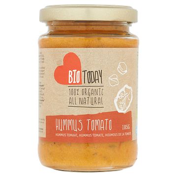 Foto van Biotoday hummus tomaat 185g bij jumbo