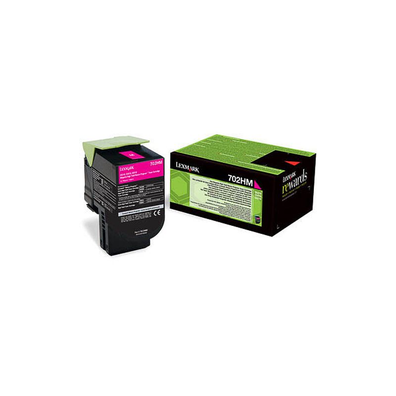 Foto van 70c2hm0 lexmark 702hm cs toner magenta