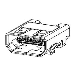 Foto van Molex 467650301 hdmi-connector bus aantal polen: 19 1 stuk(s) tape on full reel