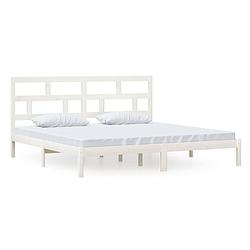 Foto van The living store houten bedframe - modern bedroom - afmeting- 205.5 x 206 x 100 cm - hoogwaardig materiaal