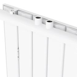 Foto van Ml-design elektrische badkamerradiator 1600x604mm wit vlak enkelbladig met verwarmingsstaaf 1200w