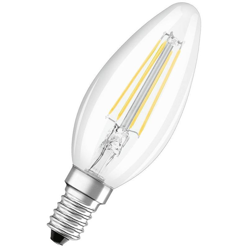 Foto van Osram 4099854090226 led-lamp energielabel e (a - g) e14 kaars 4 w = 40 w warmwit (ø x h) 35 mm x 35 mm 1 stuk(s)