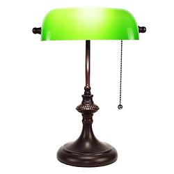 Foto van Clayre & eef groene bureaulamp groen 26*16*38 cm e27/max 1*40w 5ll-5684