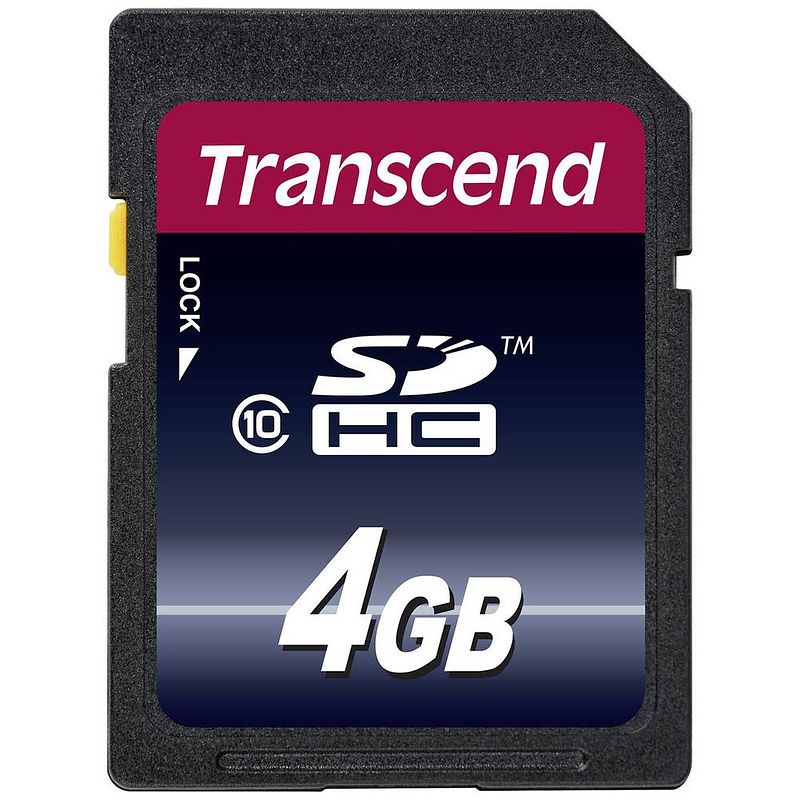 Foto van Transcend premium sdhc-kaart 4 gb class 10