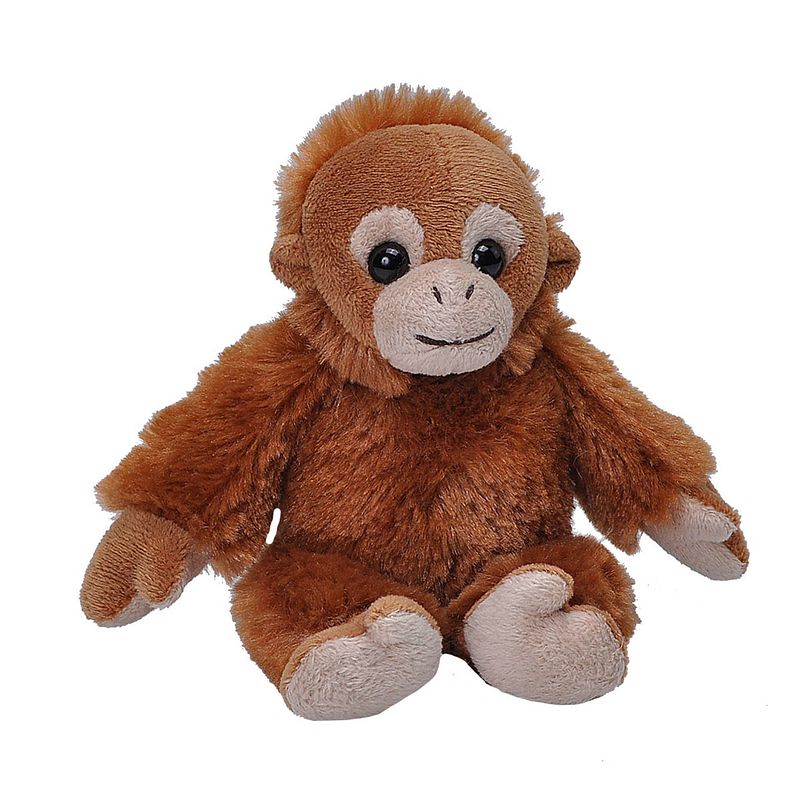 Foto van Wild republic knuffel orang-oetan 13 cm pluche bruin