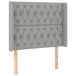 Foto van The living store hoofdeind comfort - hoofdbord - lichtgrijs - 93x16x118/128 cm - duurzaam materiaal