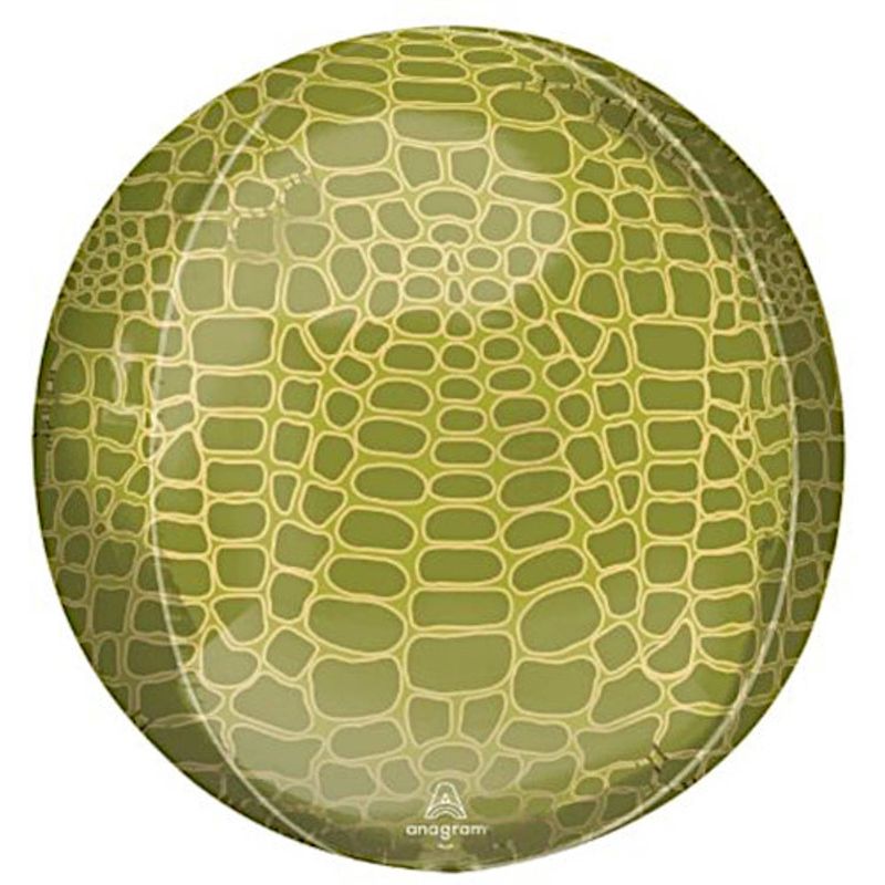 Foto van Anagram folieballon alligator print 38 cm groen