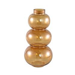 Foto van Ptmd mery brown glass vase three bulbs round