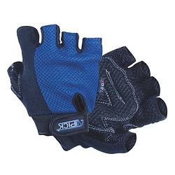 Foto van Atipick fitness-handschoenen mesh/katoen blauw maat m