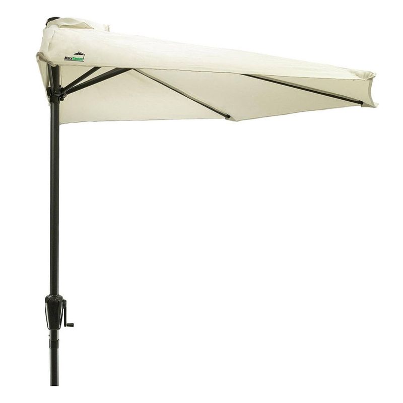 Foto van Maxxgarden balkonparasol - aluminium parasol - halfrond - ø 250 cm (zwart)