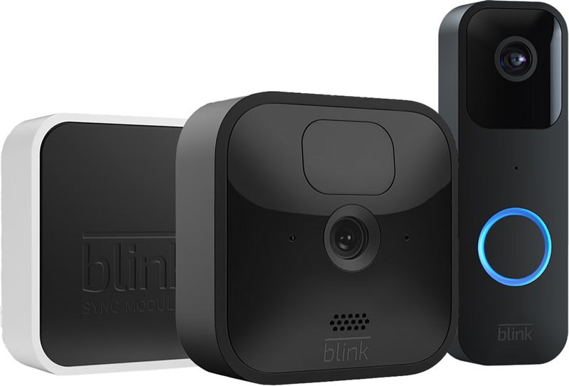 Foto van Blink outdoor ip camera + video doorbell zwart