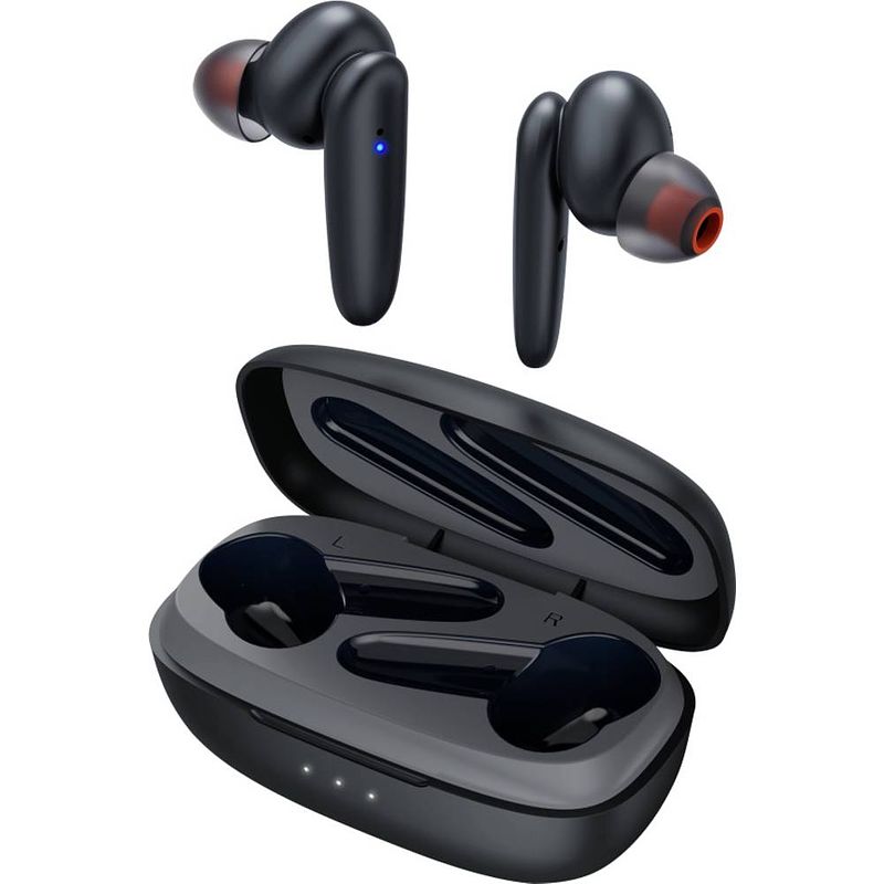 Foto van Hama passion clear in ear oordopjes bluetooth zwart noise cancelling headset, touchbesturing, waterafstotend