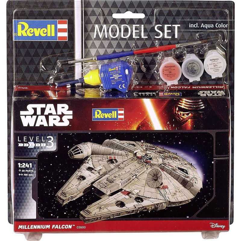 Foto van Revell modelbouwdoos millenium falcon 10 cm schaal 1:241