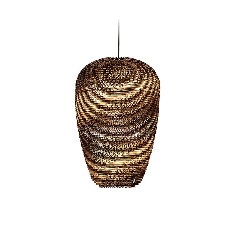 Foto van Lamponline hanglamp baggy 290 ø 29 cm bruin