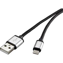 Foto van Renkforce apple ipad/iphone/ipod aansluitkabel [1x usb-a 2.0 stekker - 1x apple dock-stekker lightning] 1.00 m donkergrijs