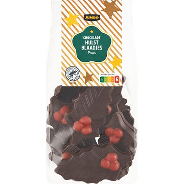 Foto van Jumbo chocolade hulstblaadjes puur 150 g