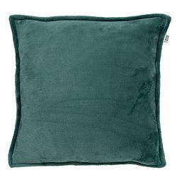 Foto van Dutch decor cilly - sierkussen van fleece sagebrush green 45x45 cm - groen - groen