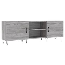 Foto van The living store televisiekast meubel - 150 x 30 x 50 cm - grijs sonoma eiken