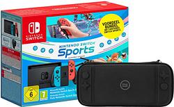 Foto van Nintendo switch rood/blauw + switch sports + 3 maanden nintendo online + beschermhoes