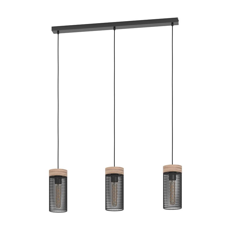 Foto van Eglo kilnsdale hanglamp - e27 - 81 cm - zwart/bruin