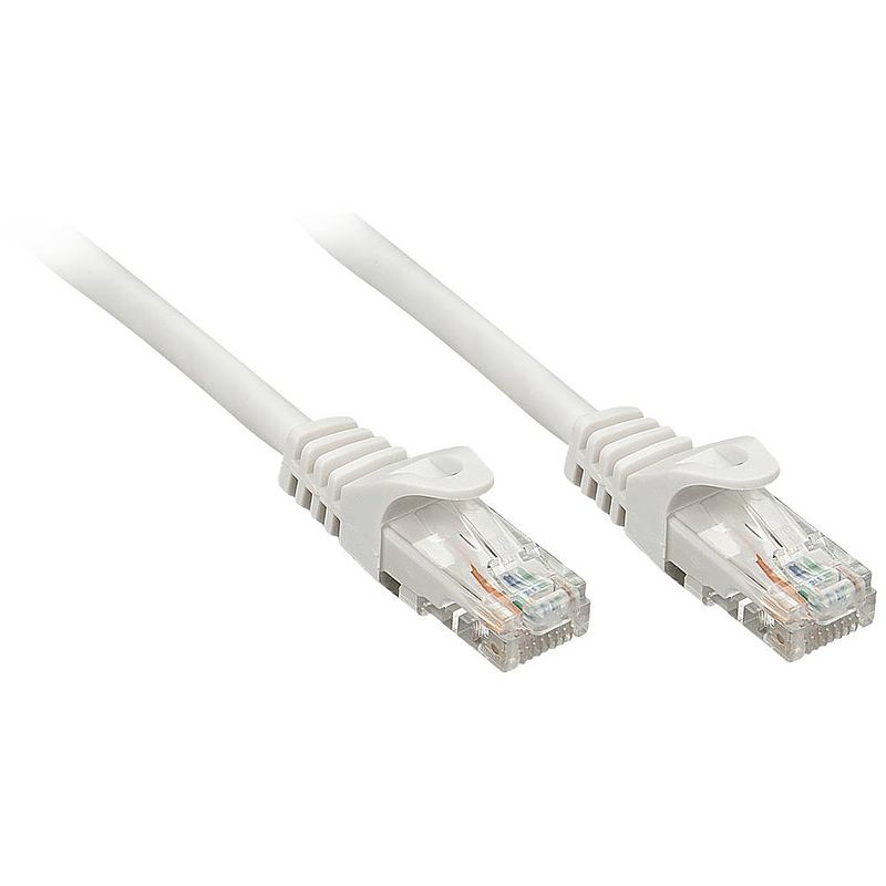 Foto van Lindy 48162 rj45 netwerkkabel, patchkabel cat 6 u/utp 1 m grijs 1 stuk(s)