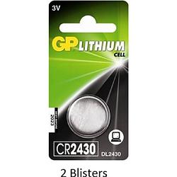 Foto van 2 stuks (2 blisters a 1 stuks) gp lithium cr2430 3v