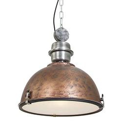 Foto van Industriële hanglamp - steinhauer - glas - industrieel - e27 - l: 42cm - voor binnen - woonkamer - eetkamer - bruin