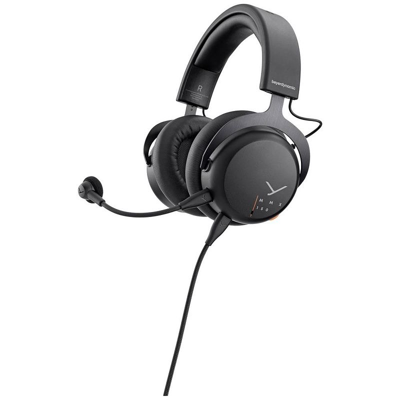 Foto van Beyerdynamic mmx 150 over ear headset kabel gamen stereo zwart ruisonderdrukking (microfoon) volumeregeling, microfoon uitschakelbaar (mute)