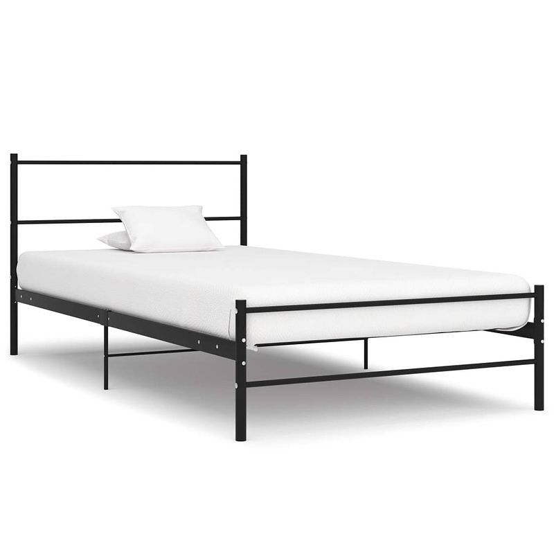 Foto van Vidaxl bedframe metaal zwart 100x200 cm