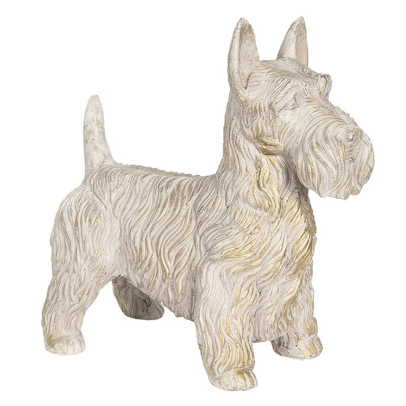 Foto van Clayre & eef decoratie beeld hond 31*17*33 cm bruin polyresin