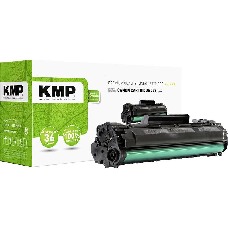 Foto van Kmp toner vervangt canon 728 zwart 2300 bladzijden c-t27