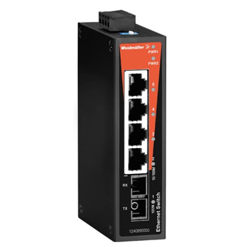 Foto van Weidmüller ie-sw-bl05-4tx-1sc industrial ethernet switch