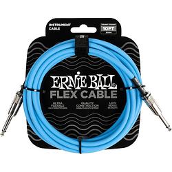 Foto van Ernie ball 6412 flex 3 meter instrumentkabel blauw